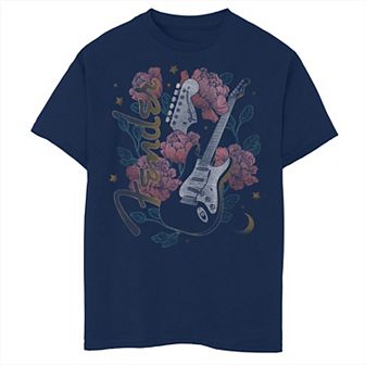 Boys 8-20 Fender Floral Strat Guitar Graphic Tee