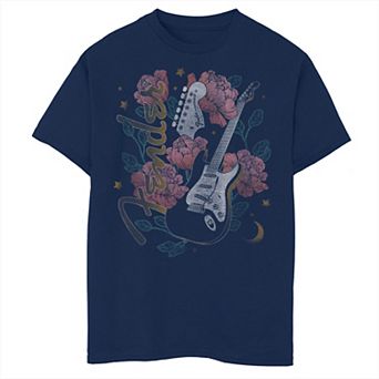 Boys 8-20 Fender Floral Strat Guitar Graphic Tee