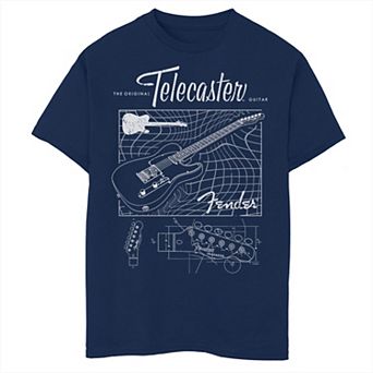 Boys 8-20 Fender Telecaster Schematic Graphic Tee