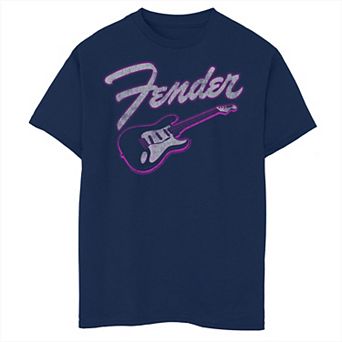 Boys 8-20 Fender Neon Strat Logo Graphic Tee