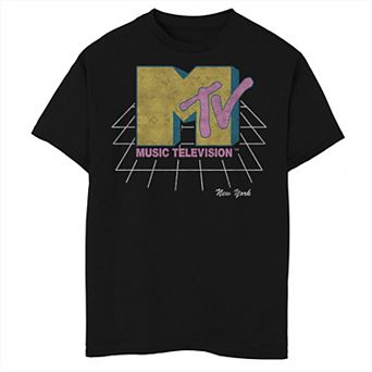 Boys 8-20 MTV Music Television Grid Logo Graphic Tee