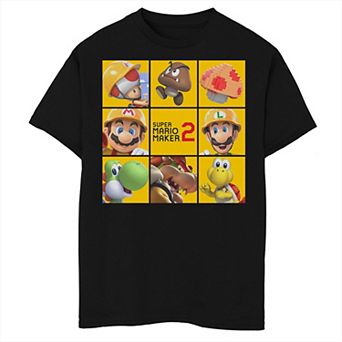 Boys 8-20 Super Mario Maker 2 Unit Square Graphic Tee