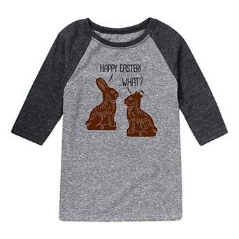Boys 8-20 Chocolate Easter Bunny Raglan Graphic Tee