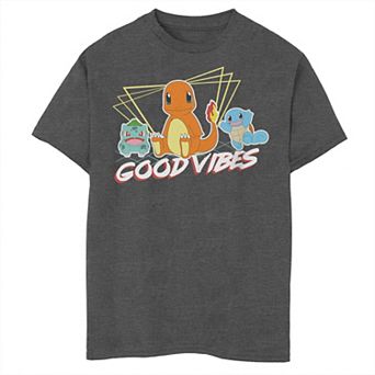 Boys 8-20 Pokemon Good Vibes Starters Graphic Tee