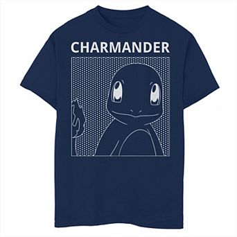 Boys 8-20 Pokemon Charmander Silhouette Comic Box Graphic Tee