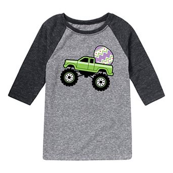 Boys 8-20 Easter Egg Truck Raglan Graphic Tee