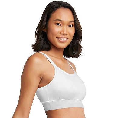 Hanes Originals Ultimate 2-Pack Stretch Cotton Longline Bralette DHO104