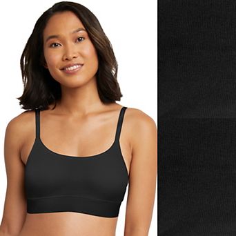 Hanes Originals Ultimate 2-Pack Stretch Cotton Longline Bralette DHO104