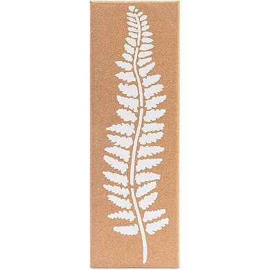 Frameless Cork Bulletin Board with Leaf Printing (7.9 x 23.6 x 0.8 in,2 Pack)