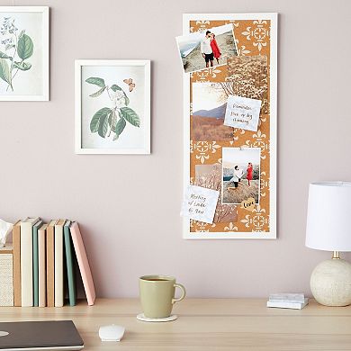 Decorative Cork Boards for Walls, Framed Tack Bulletin Board, 10 x 24 in