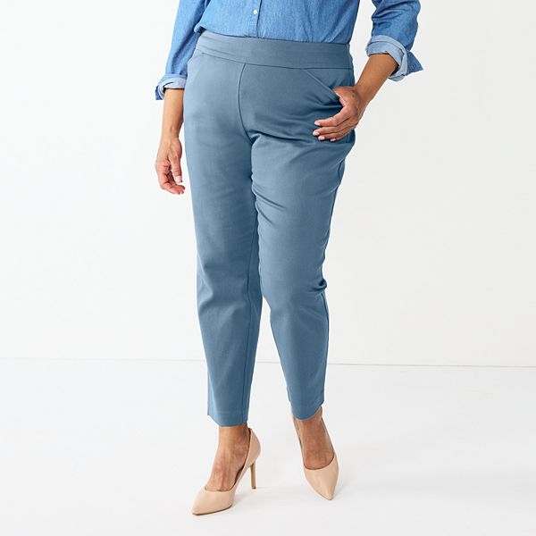 Plus Size Women's Croft & Barrow® Effortless Stretch Pull-On Straight Pants