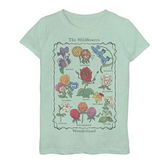 Disney's Alice in Wonderland Girls 7-16 Flowers Graphic Tee
