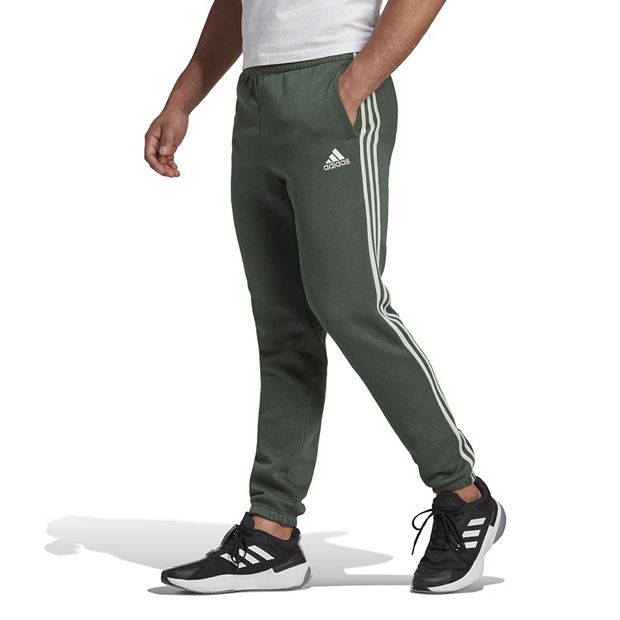 Adidas essential 3 discount stripe fleece pants