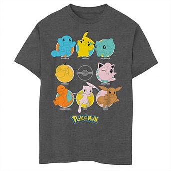 Boys 8-20 Pokemon Classic Eight Group Graphic Tee