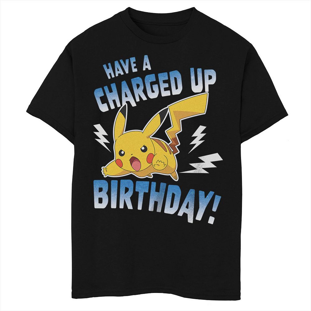 Boys 8-20 Pokemon Pikachu Electric Birthday Graphic Tee