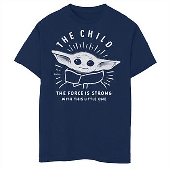 Boys 8-20 Husky Star Wars The Mandalorian The Child The Force Is Strong Graphic Tee