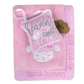 Baby Essentials "Thank Heaven For Little Girls" Baby Blanket and Door Sign Set
