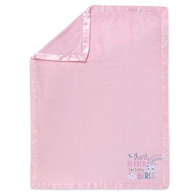 Baby Essentials "Thank Heaven For Little Girls" Plush Baby Blanket