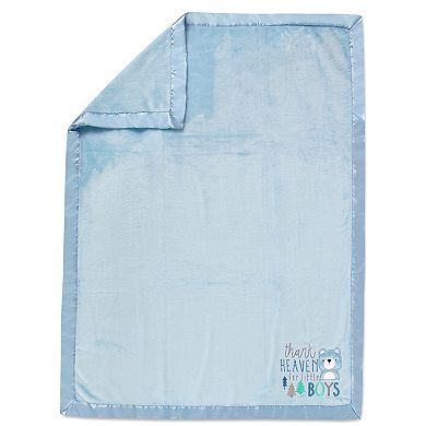 Baby Essentials "Thank Heaven For Little Boys" Plush Baby Blanket