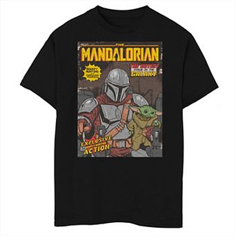 Boys 8-20 The Mandalorian Comic Cover Graphic Tee