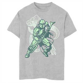 Boys' 8-20 Star Wars Mando Crest Pose Graphic Tee