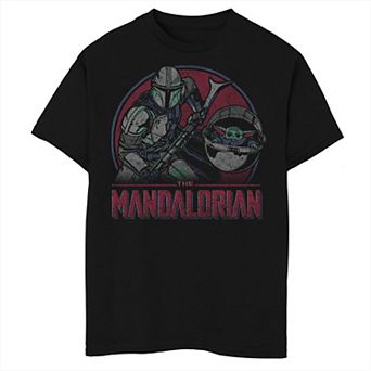 Boys 8-20 Husky Star Wars The Mandalorian The Child Red Circle Portrait Graphic Tee