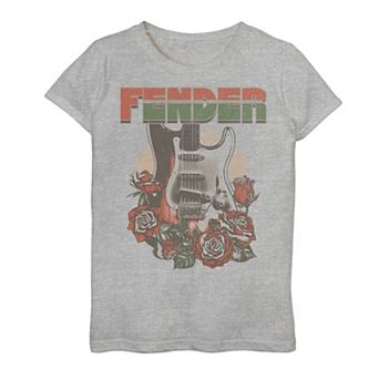 Girls 7-16 Fender Retro Rose Flowers Graphic Tee