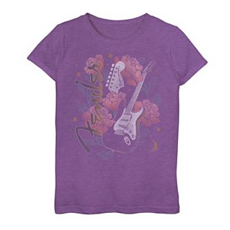 Girls 7-16 Fender Distressed Floral Electric Guitar Tee