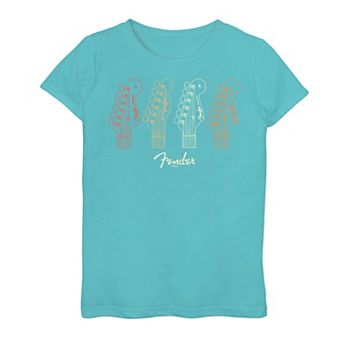 Girls Fender Guitar Headstocks Graphic Tee