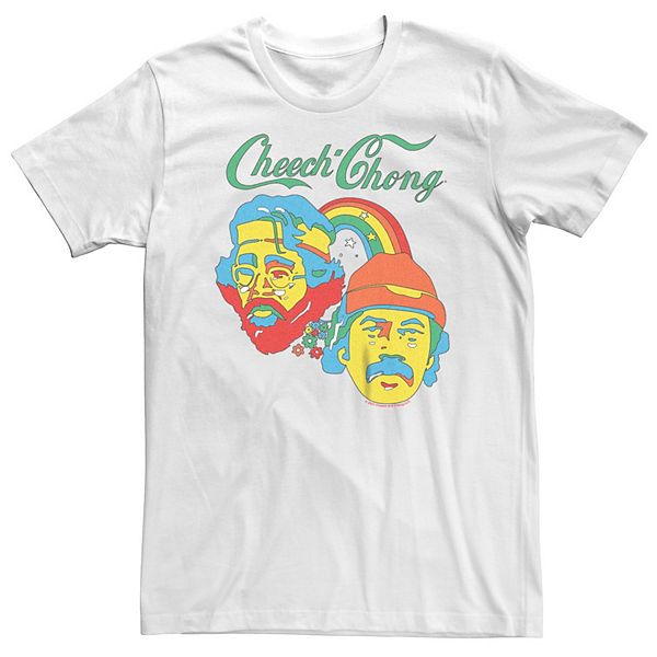 Big & Tall Cheech & Chong Psychedelic Rainbow Tee