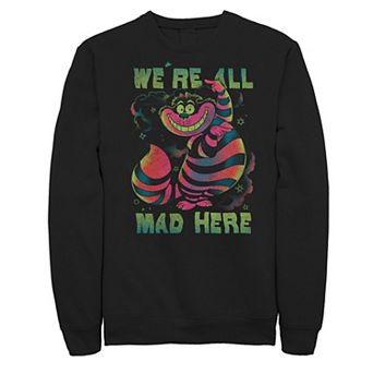 Disney's Alice In Wonderland Big & Tall Cheshire Cat Neon All Mad Here Graphic Fleece