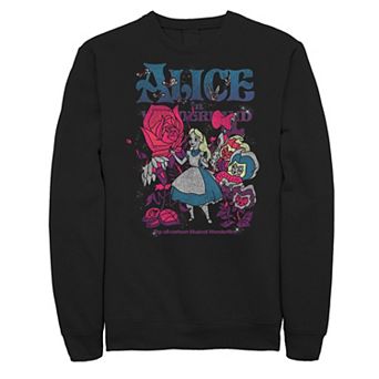Disney's Alice In Wonderland Big & Tall Neon Garden Flowers Graphic Fleece