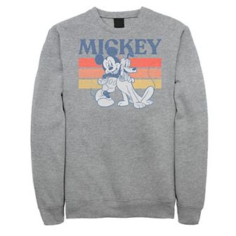 Disney's Mickey Mouse & Friends Big & Tall Mickey And Pluto Retro Line Graphic Fleece