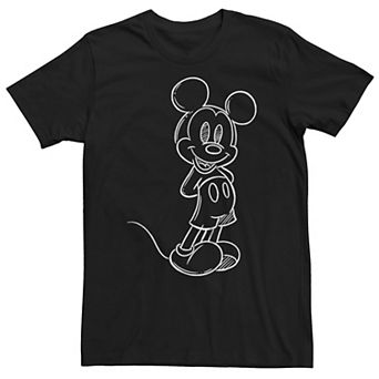 Disney's Mickey Mouse & Friends Big & Tall Classic Sketch Graphic Tee