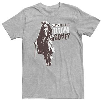 Big & Tall Pirates Of The Caribbean Jack Sparrow Why's The Rum Gone Tee