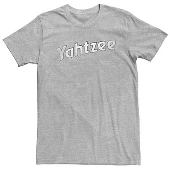 Big & Tall Yahtzee White Classic Logo Distressed Graphic Tee
