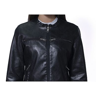 Women's Lee?? Cafe Racer Faux Leather Jacket