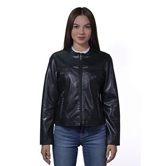 Women's Lee® Cafe Racer Faux Leather Jacket