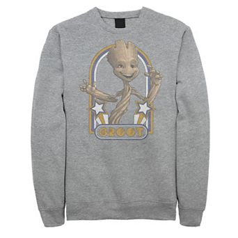 Big & Tall Marvel Guardians of The Galaxy Groot Retro Star Portrait Graphic Fleece