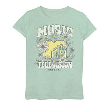 Girls 7-16 MTV Hippie Nature Logo Tee
