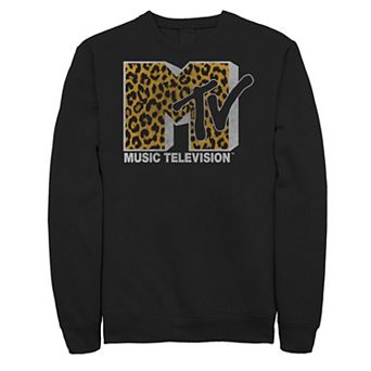 Big & Tall MTV Music Television Cheetah Spots Logo Graphic Fleece