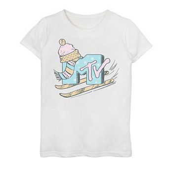 Girls 7-16 MTV Music Television Snow Ski Logo Tee