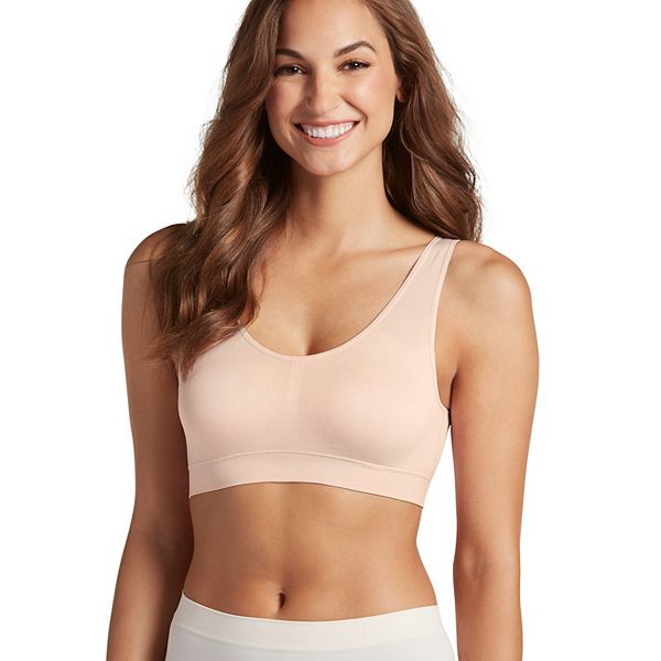 Jockey Women's Matte & Shine Seamless Bralette Sz Small Hot Pink