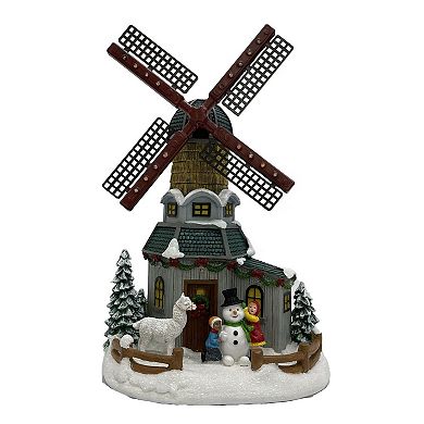 St. Nicholas Square Lighted Windmill Table Décor