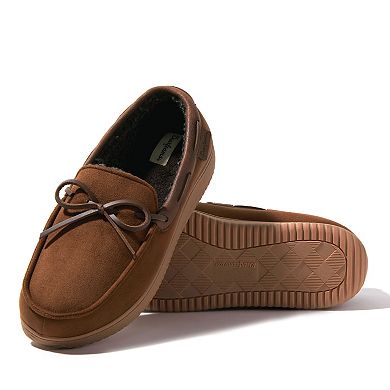 Dearfoams Pierce Men's Faux Suede Moccasin Slippers