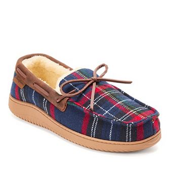 Dearfoams Pierce Men's Faux Suede Moccasin Slippers