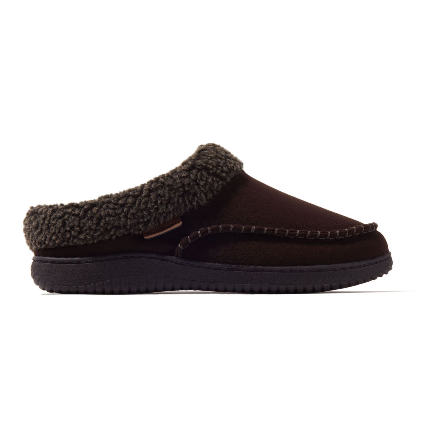 Мужские тапочки Dearfoams Marshall Microsuede Clog Slippers, цвет: Чёрный — фото 2