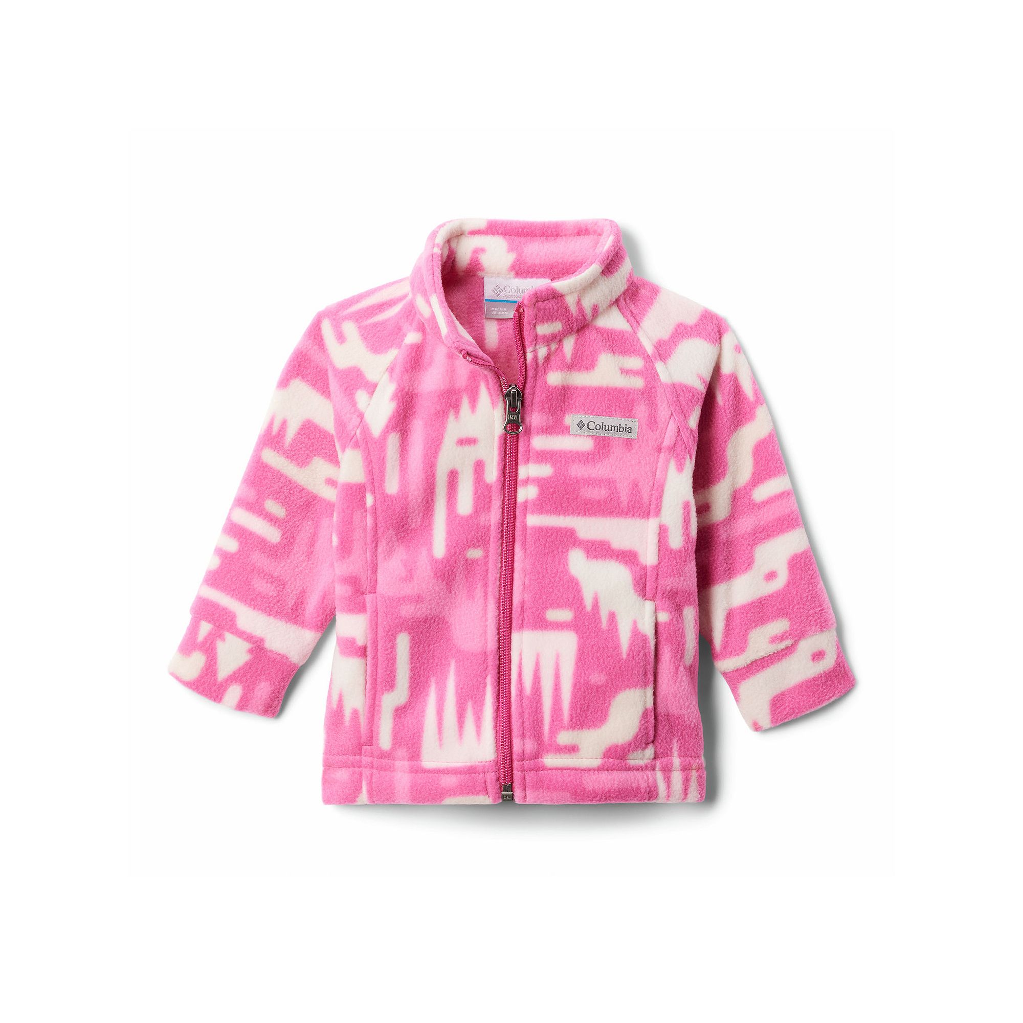 Baby Columbia Benton Springs Printed Fleece Jacket, Girls, Pink Ice