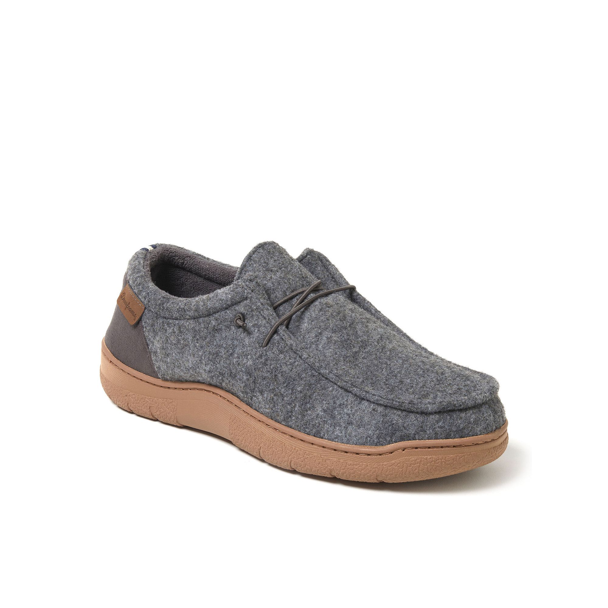 Dearfoams Bennett Mens Chukka Slippers, Size: Small, Dark Grey Gray