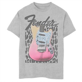 Boys 6-20 Fender Grunge Guitar Poster Tee